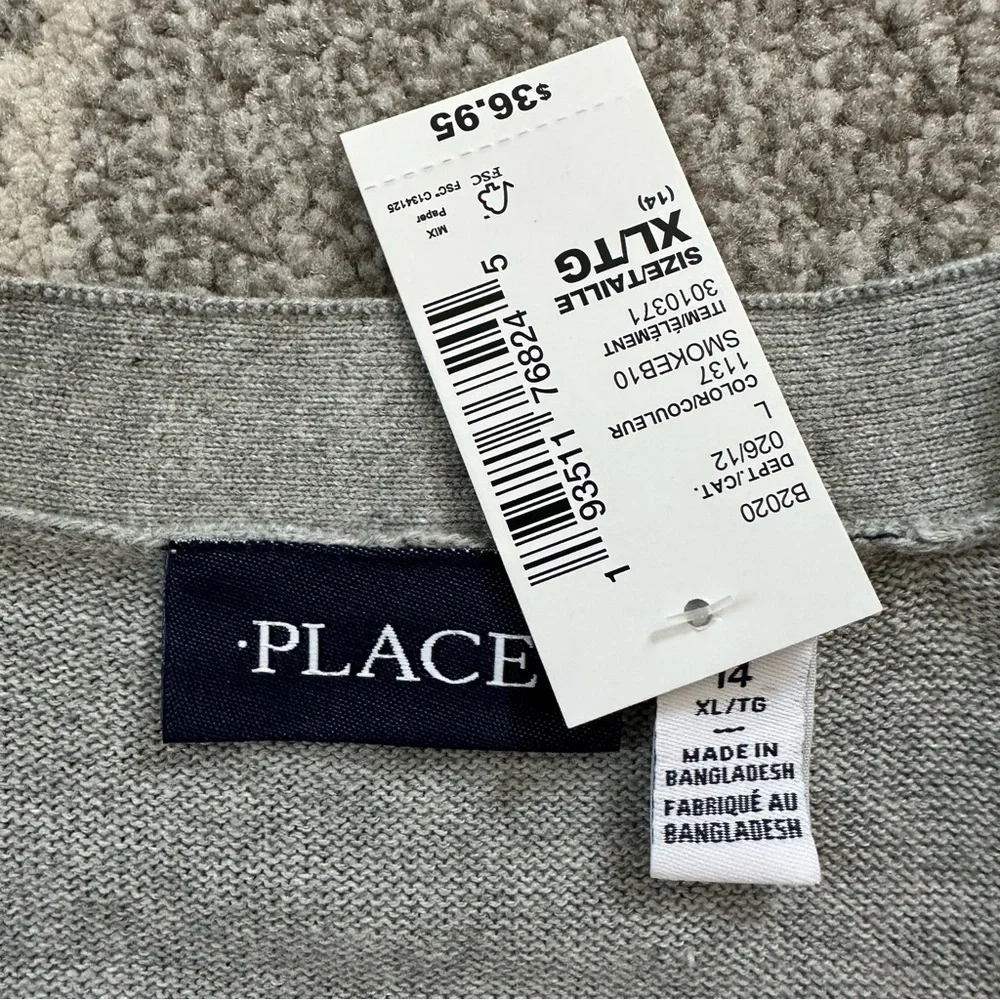 Children’s Place Gray Boys Classic Cotton Cardigan